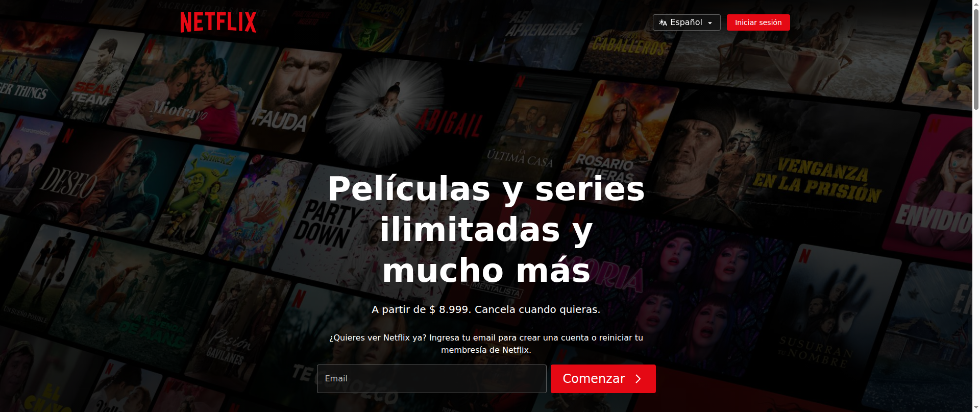 Screenshot of netflixseries.com