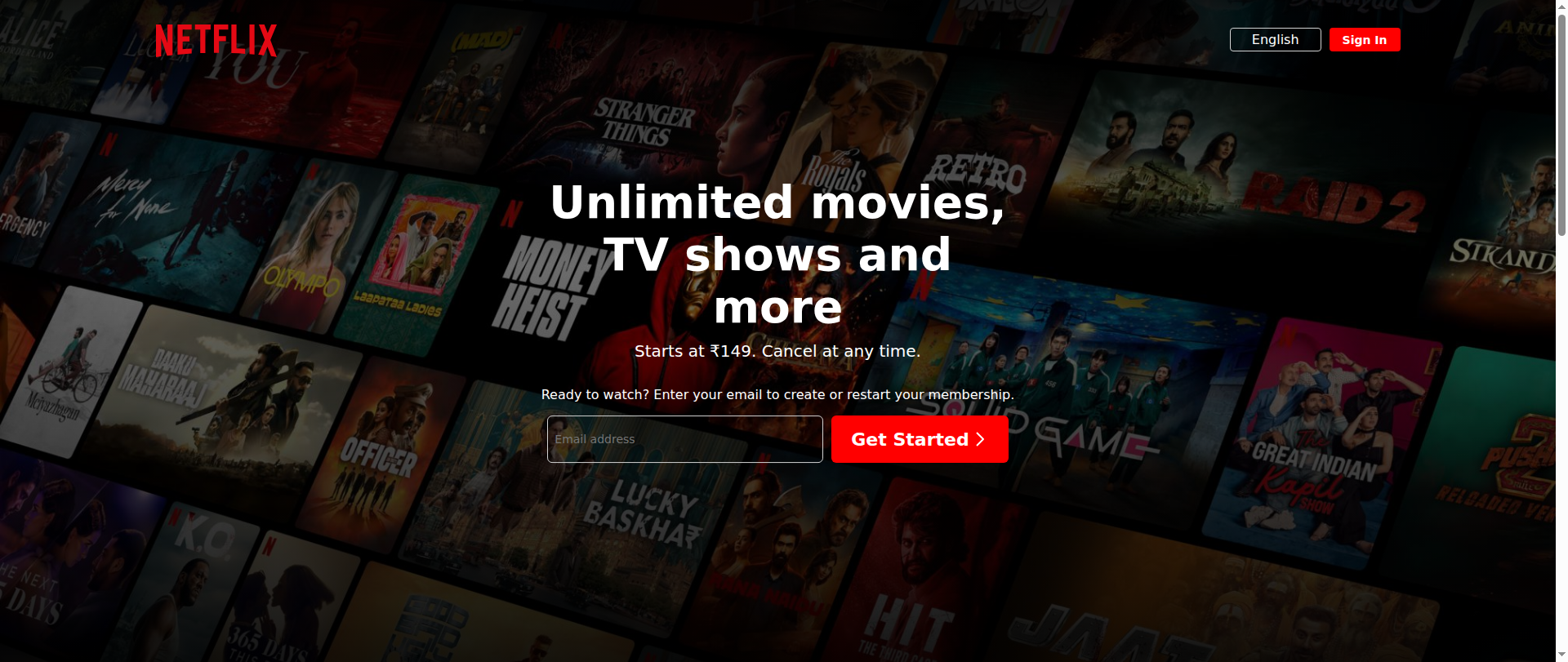 Screenshot of netflixpractice-sooty.vercel.app