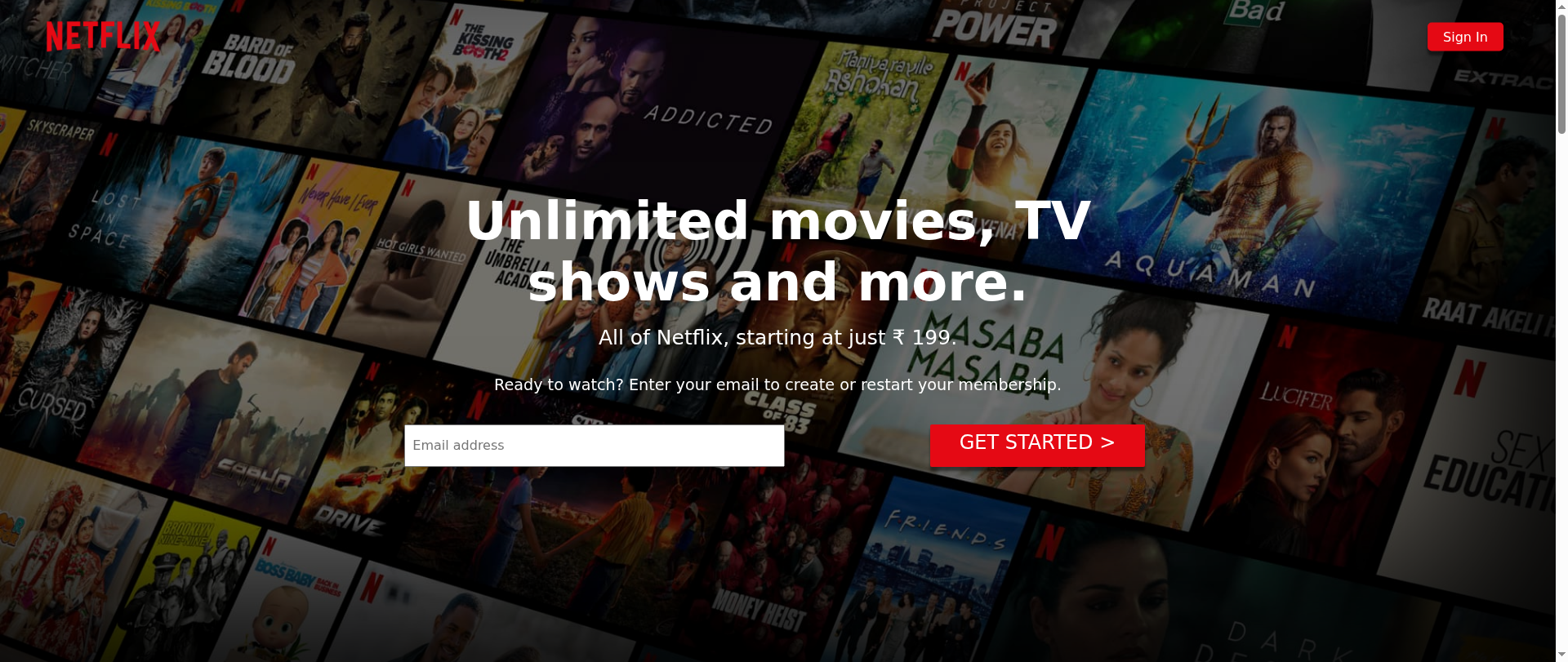 Screenshot of netflix-clone-azure-nine.vercel.app