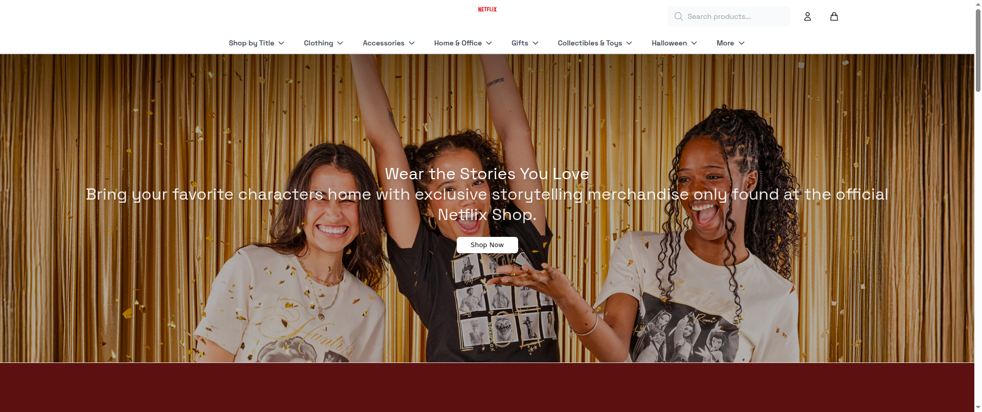 Screenshot of netflixapparel.shop