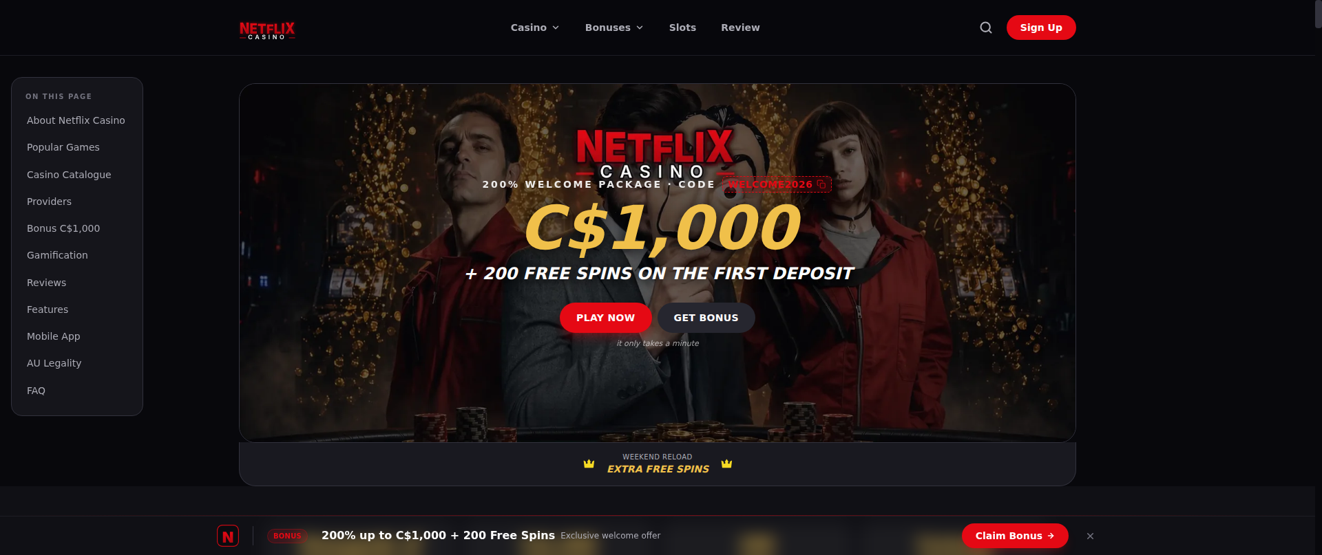 Screenshot of netflix-casino-ca.com