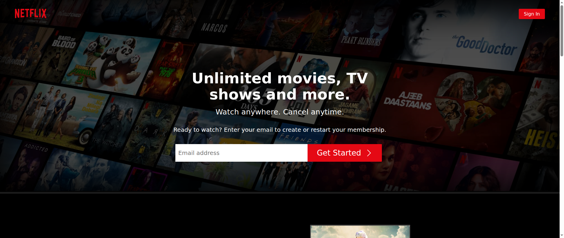 Screenshot of netflix-clone-psi-cyan.vercel.app