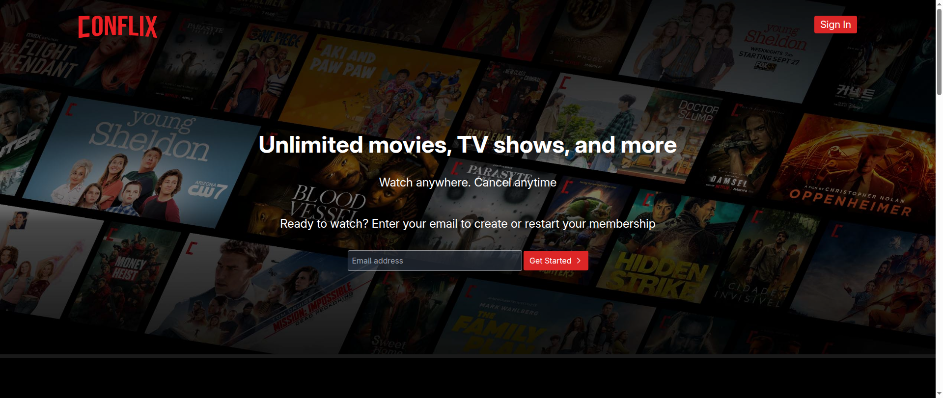 Screenshot of netflix.gafiatechnologies.com
