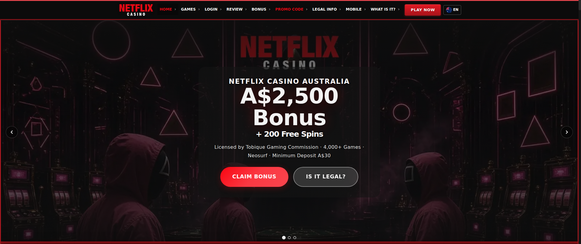 Screenshot of netflix-casino-au.com