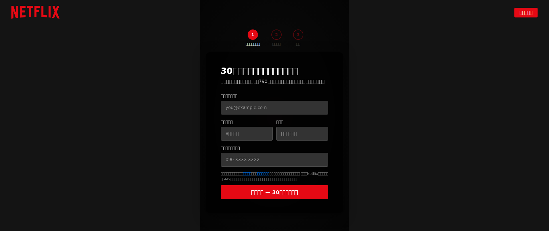 Screenshot of netflix-sign.com