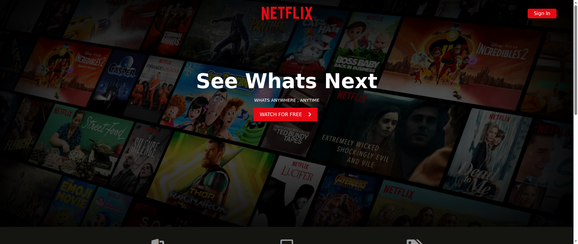 Screenshot of netflix-cloness.surge.sh