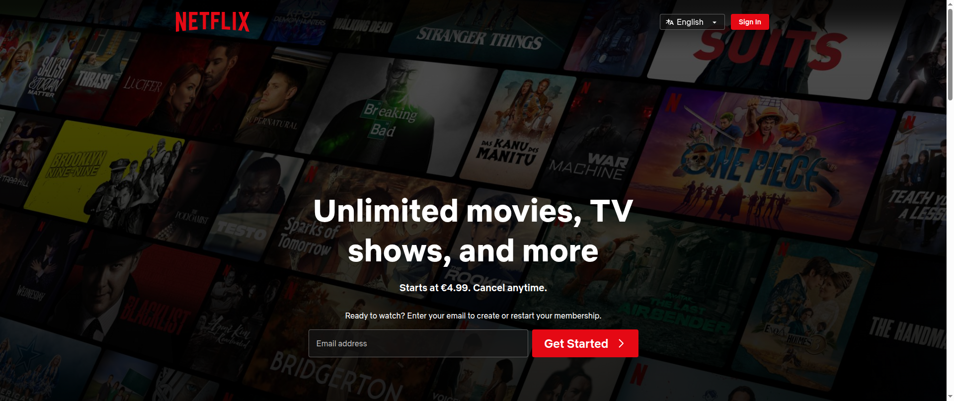 Screenshot of netflix.com.my
