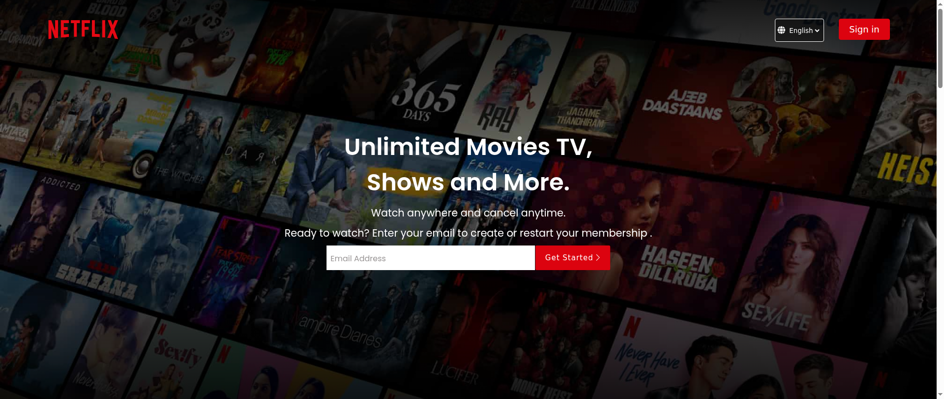 Screenshot of netflix-clone-eight-alpha.vercel.app