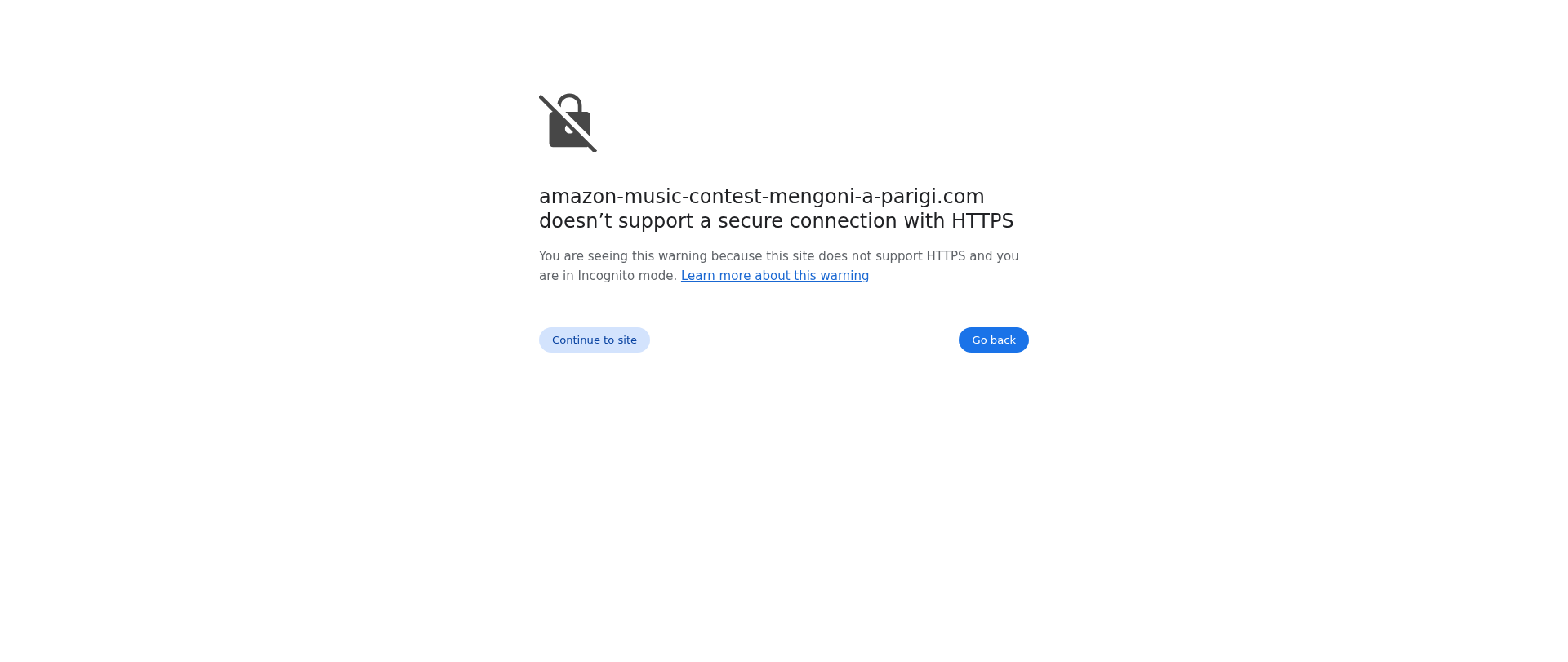 Screenshot of amazon-music-contest-mengoni-a-parigi.com