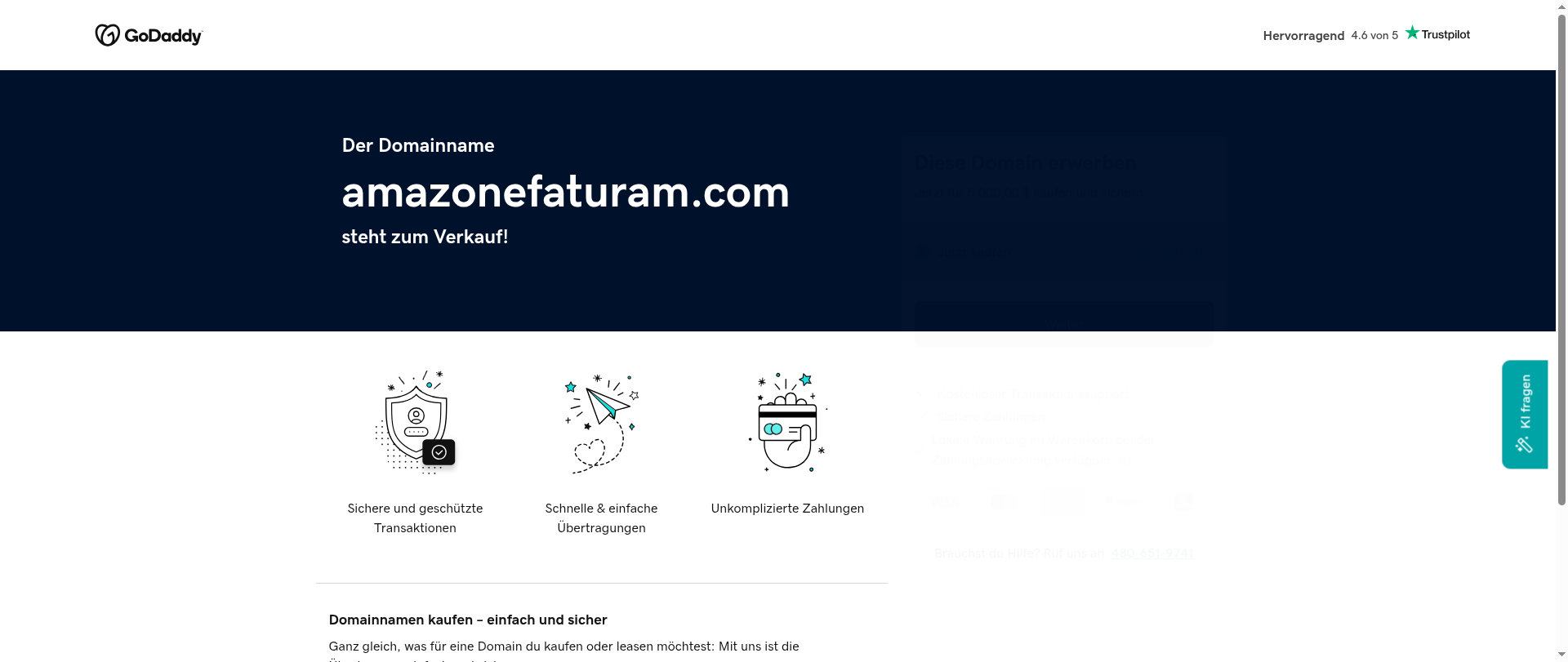 Screenshot of amazonefaturam.com