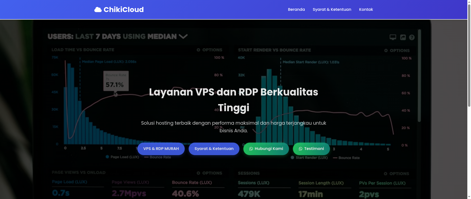Screenshot of chikicloud.com