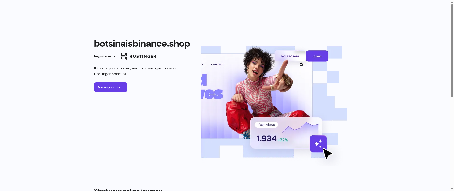 Screenshot of botsinaisbinance.shop