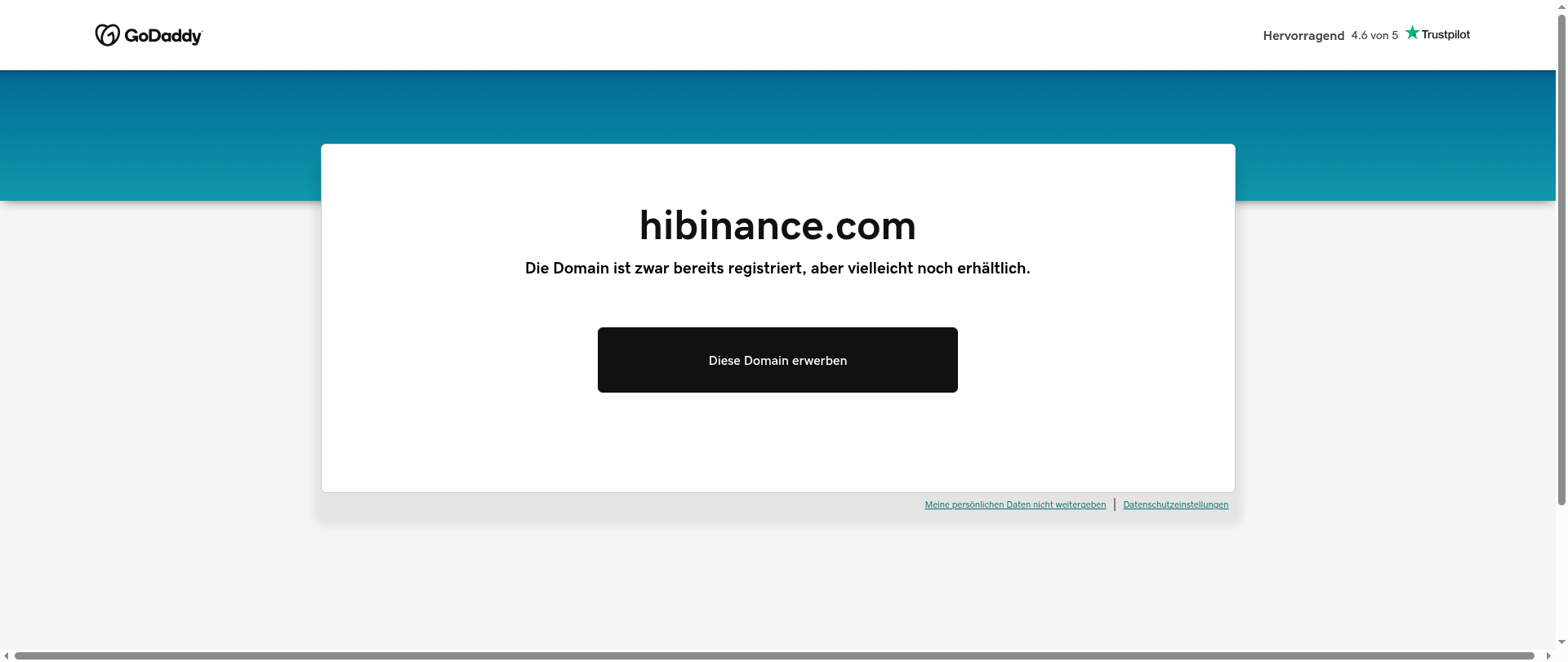 Screenshot of hibinance.com
