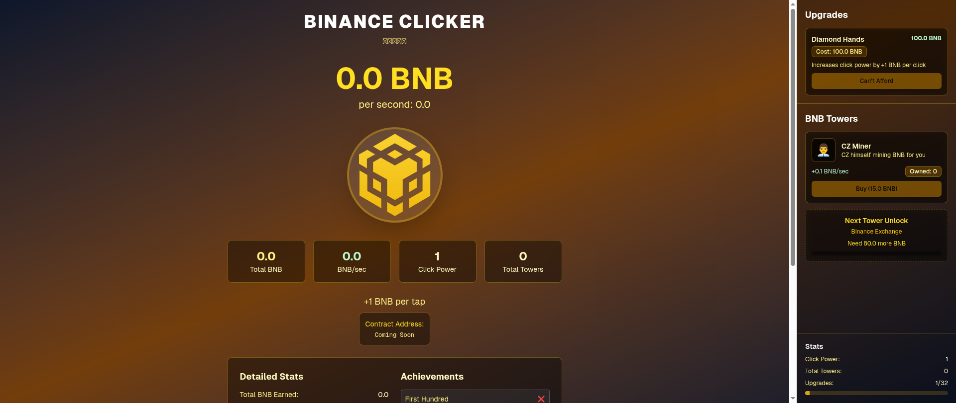 Screenshot of binanceclicker.com