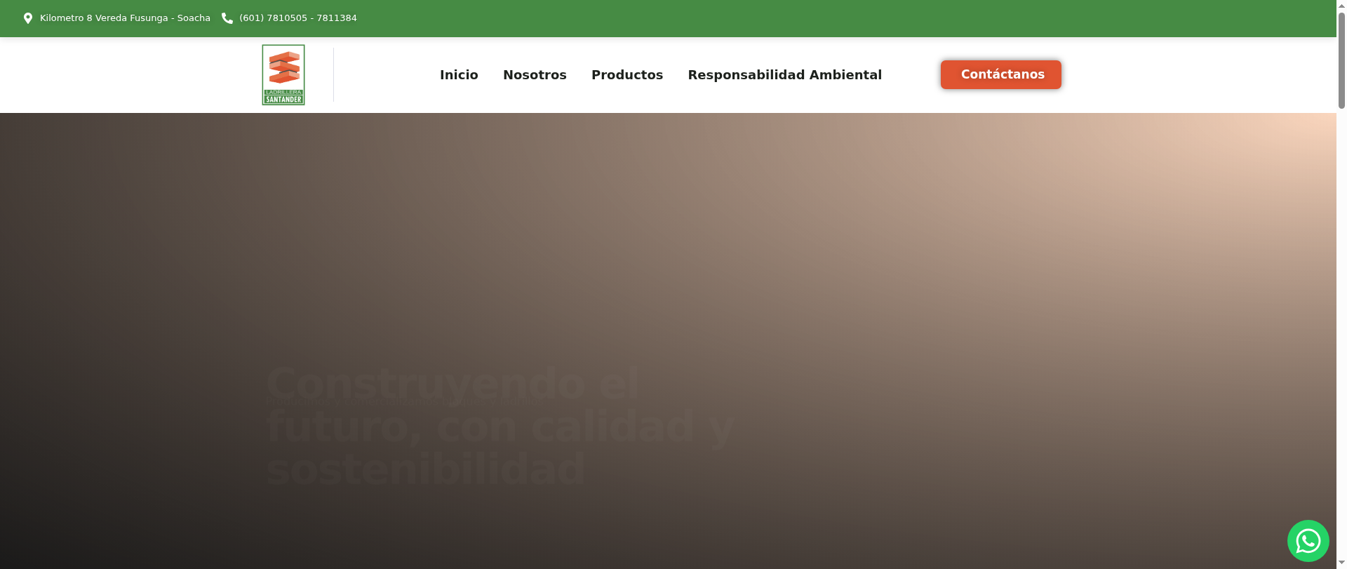 Screenshot of ladrillerasantander.co