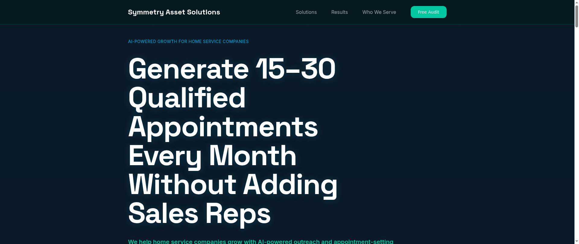 Screenshot of symmetryaisolutionsteam.com