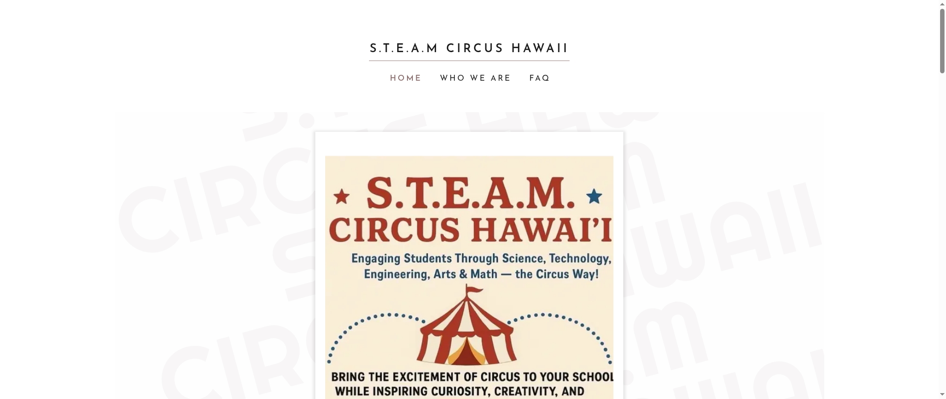 Screenshot of steamcircushawaii.com