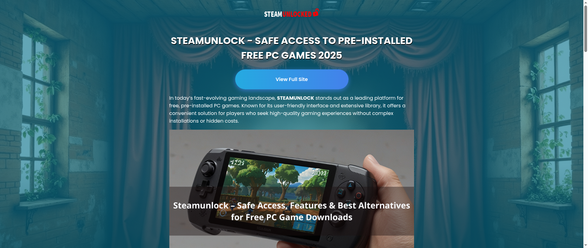 Screenshot of steamunlocked.wiki