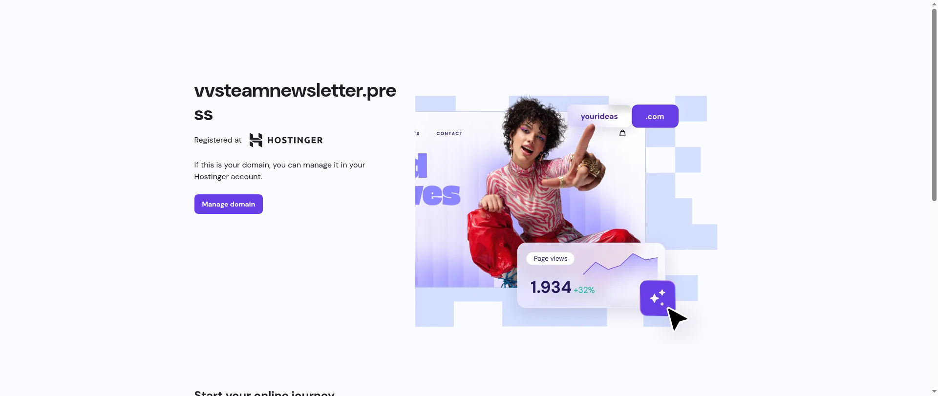 Screenshot of vvsteamnewsletter.press