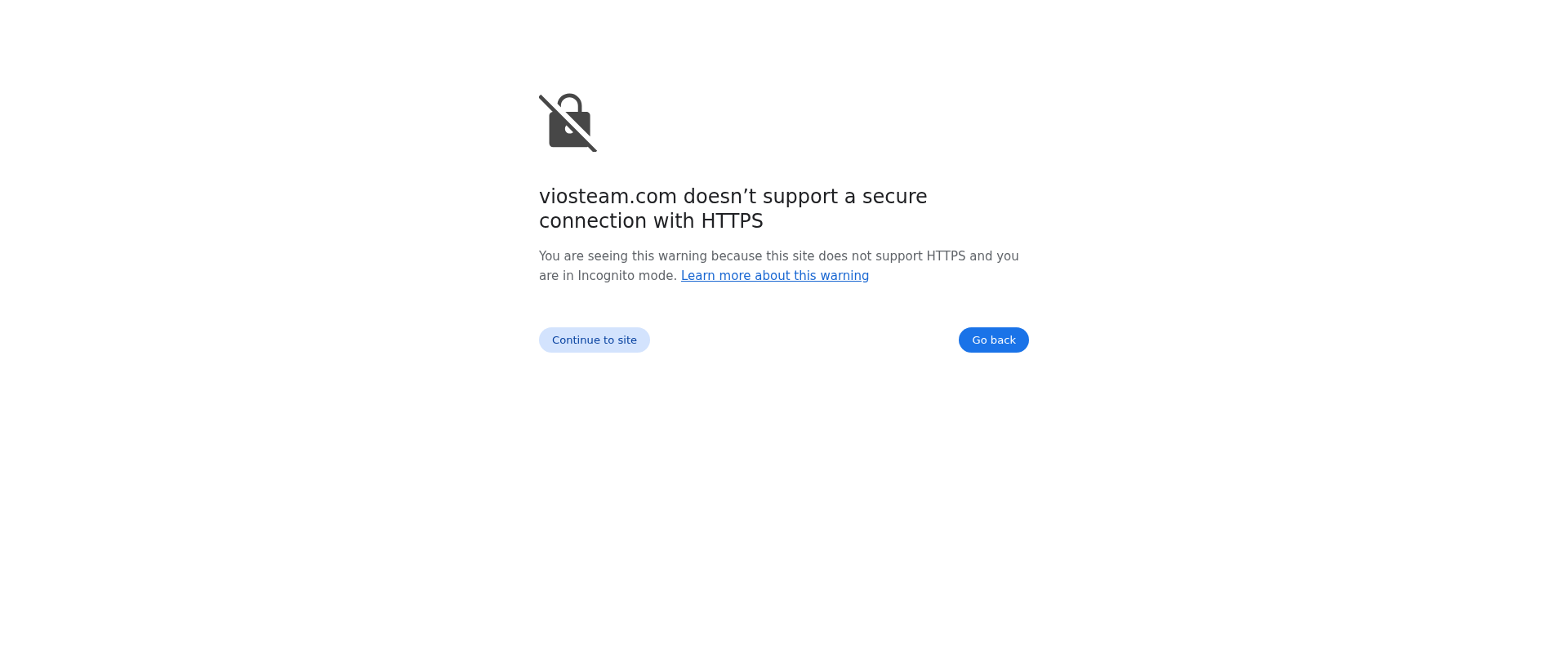 Screenshot of viosteam.com