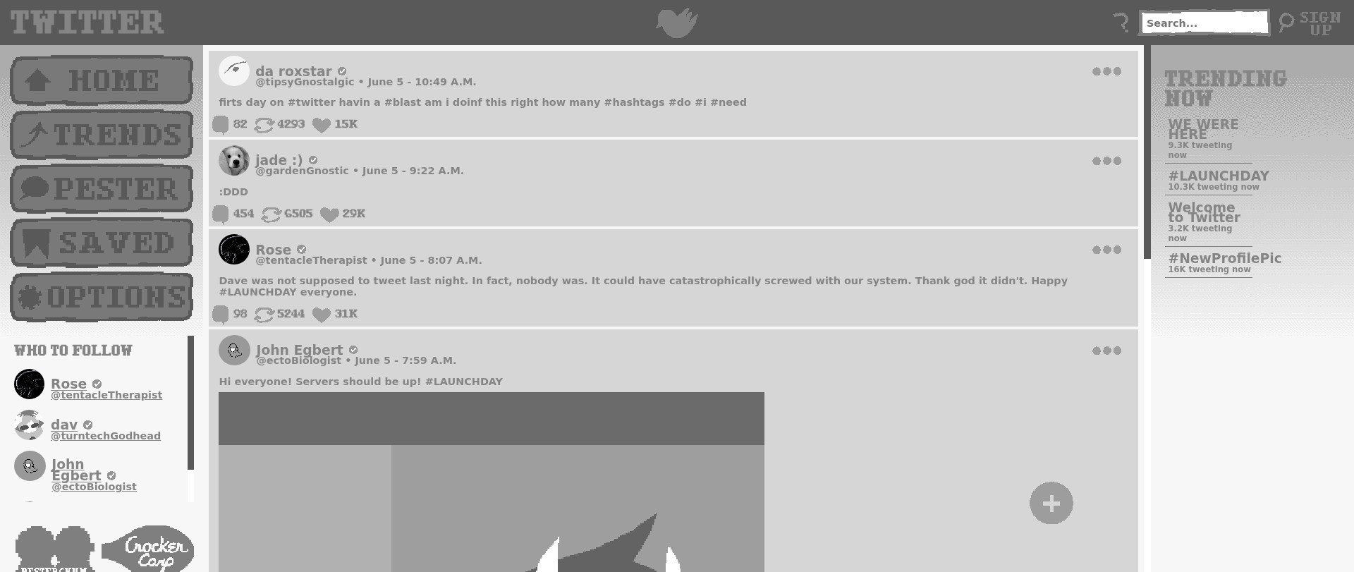 Screenshot of twitterstuck.com