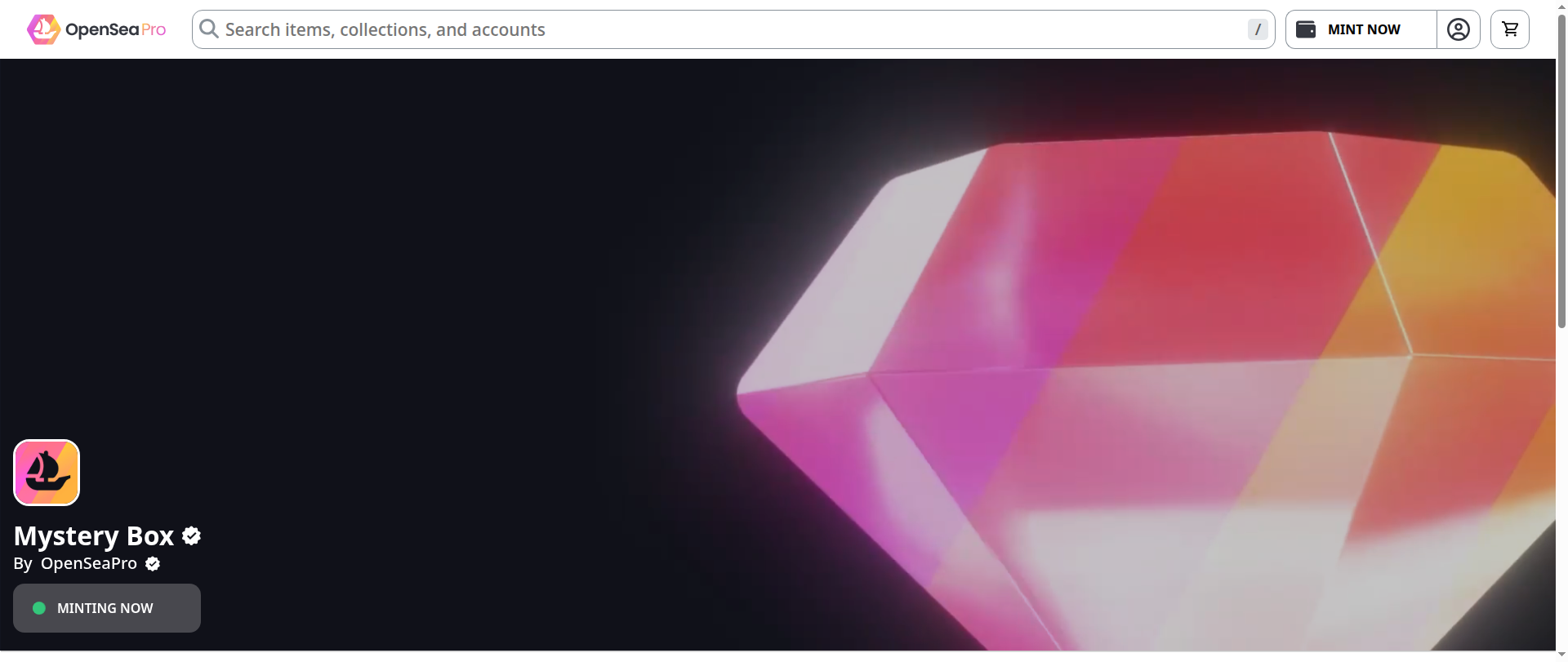 Screenshot of opensea-nftboxx-sage.vercel.app