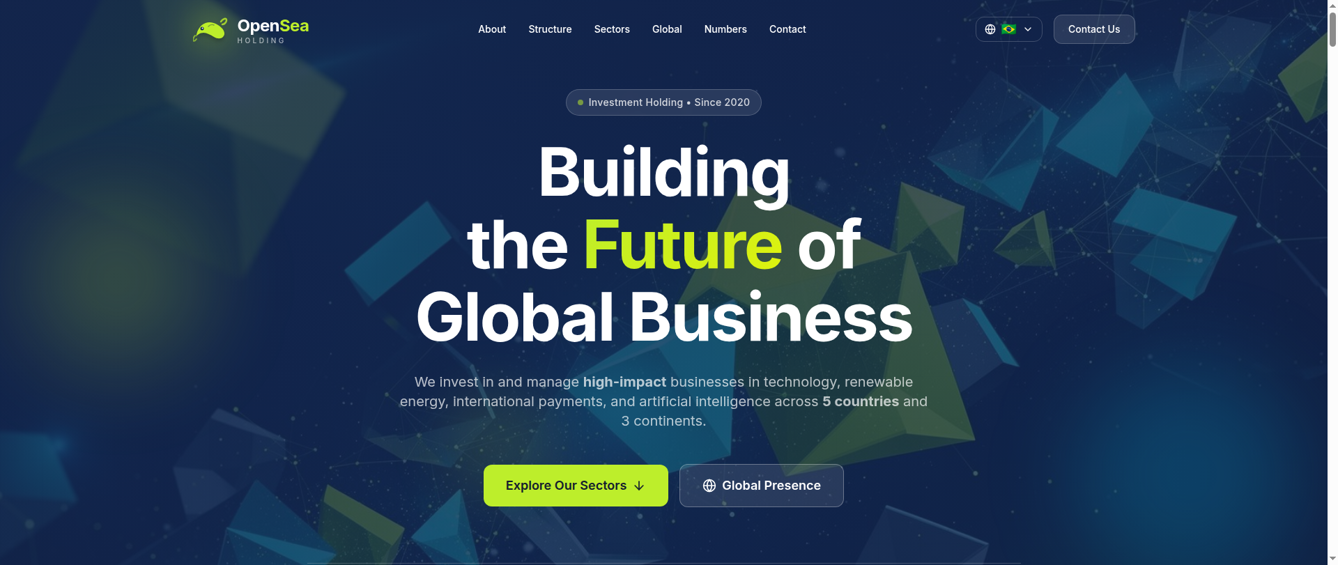 Screenshot of openseaholding.com