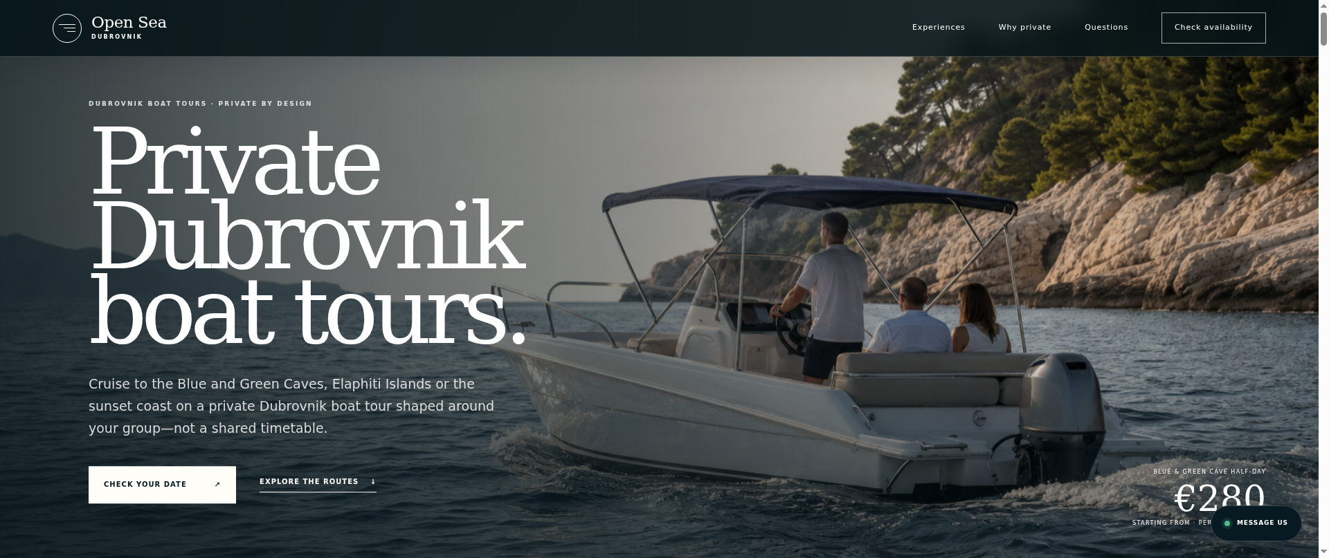 Screenshot of openseadubrovnik.com