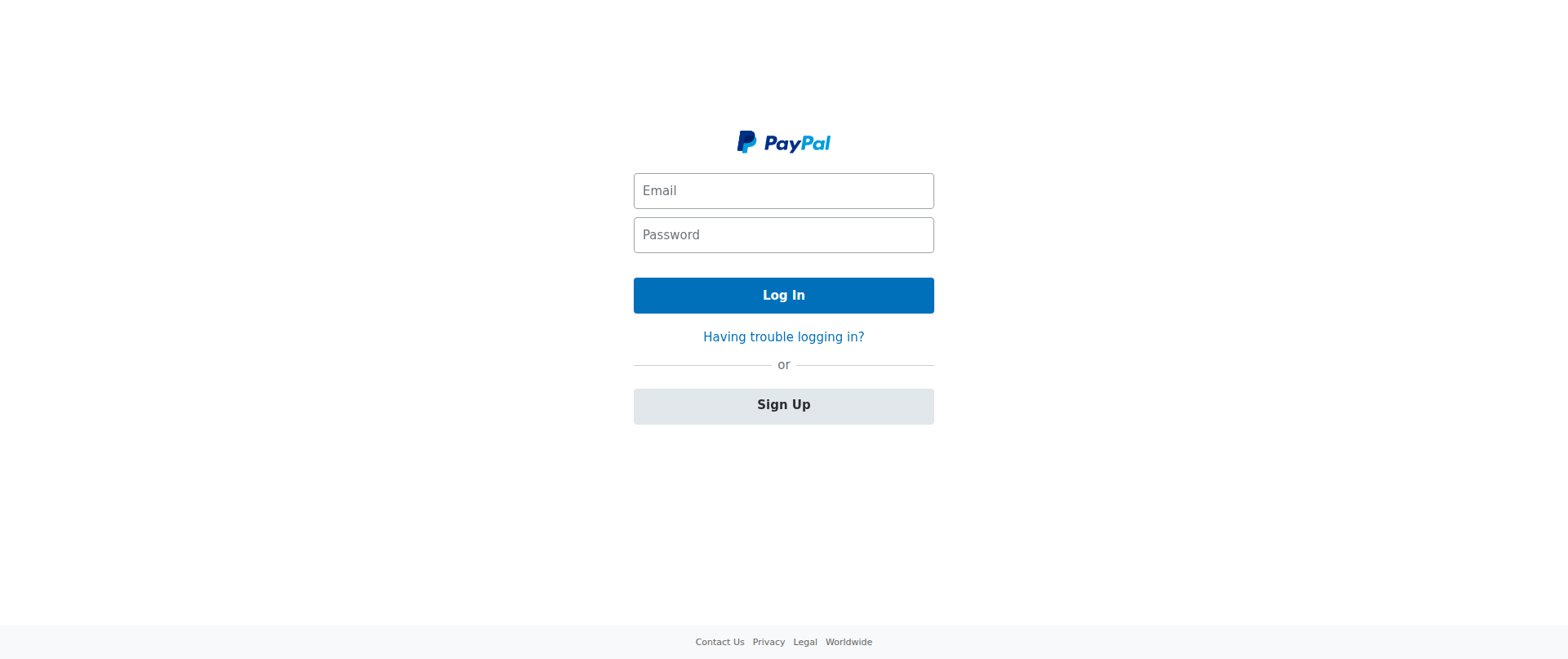 Screenshot of paypal-login.netlify.app