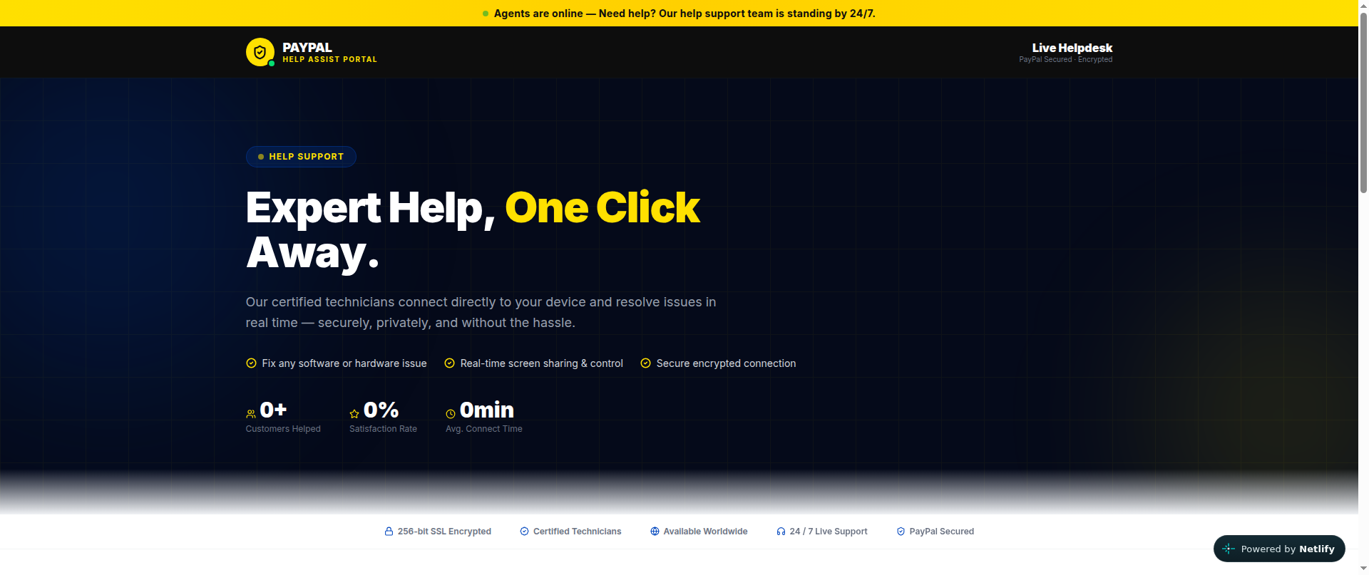 Screenshot of paypalsupport09.help