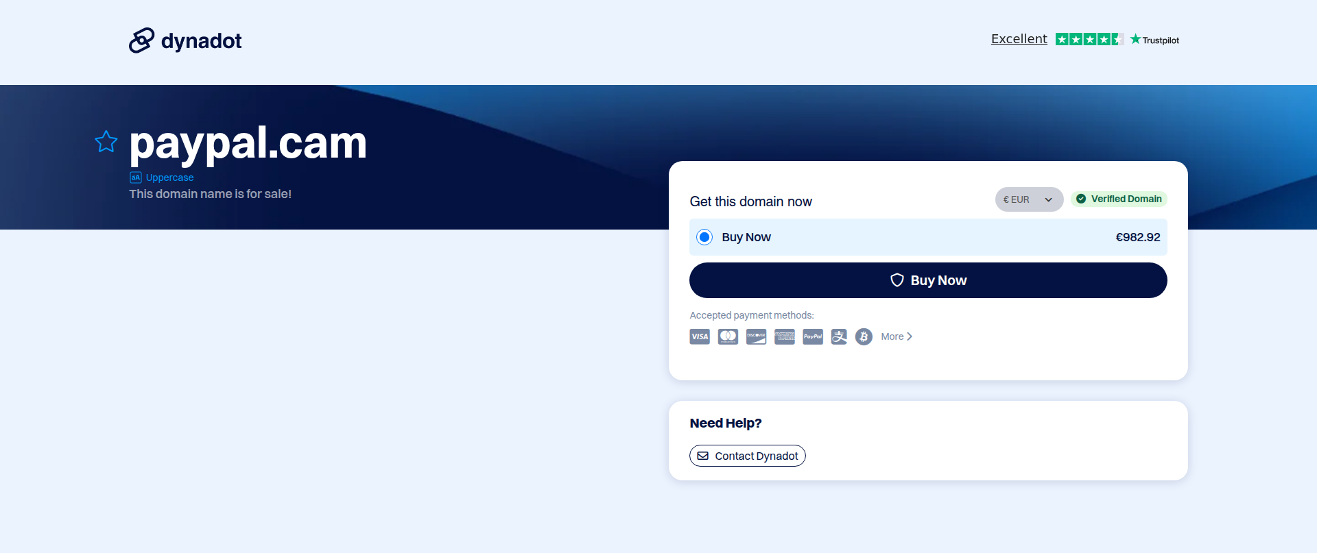 Screenshot of paypal.cam