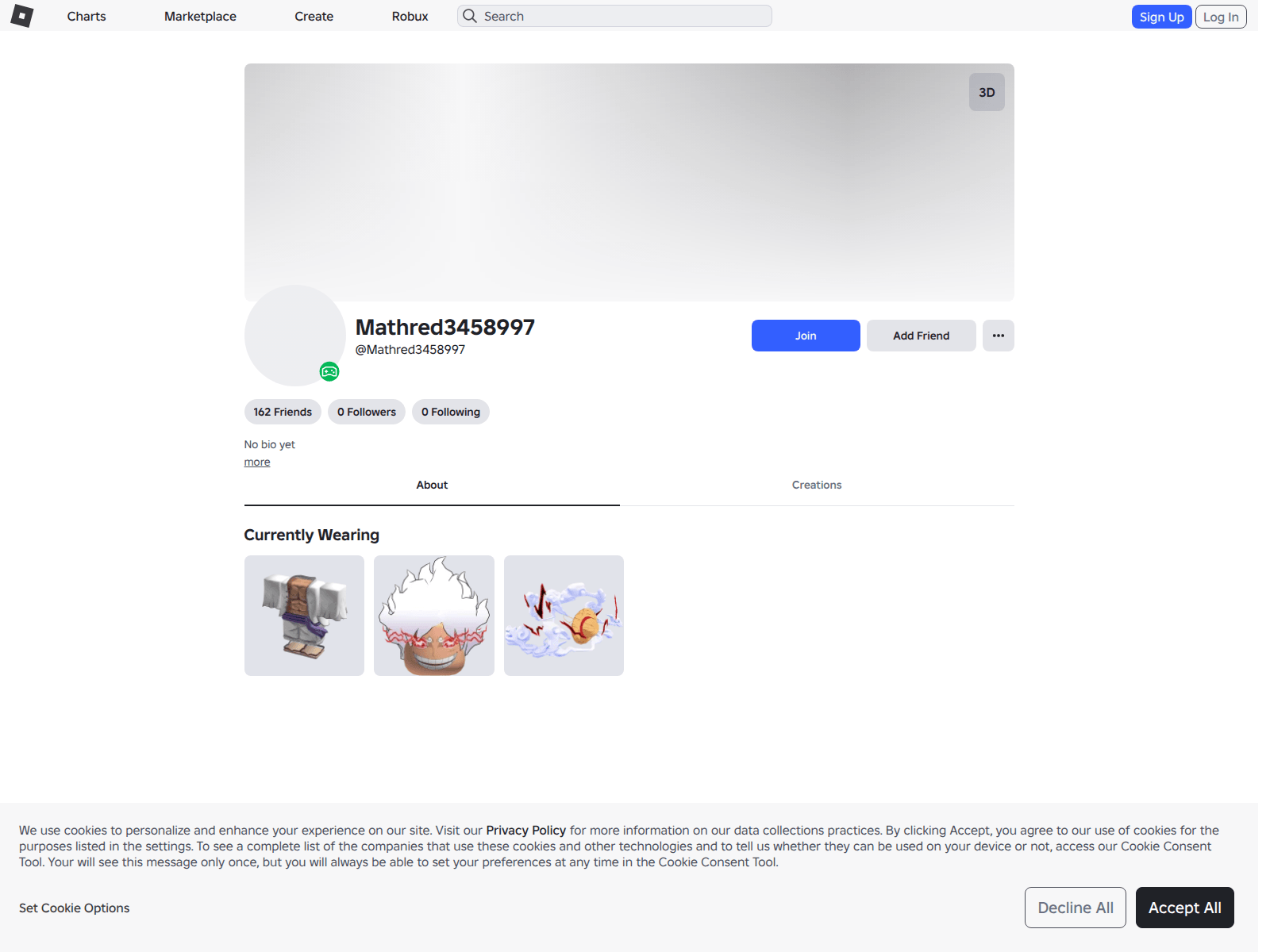 Screenshot of roblox.com.bz