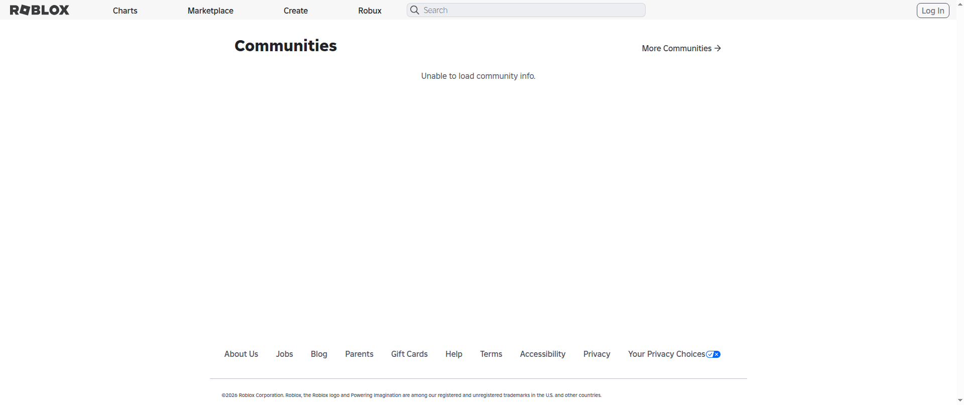Screenshot of roblox.com.bo