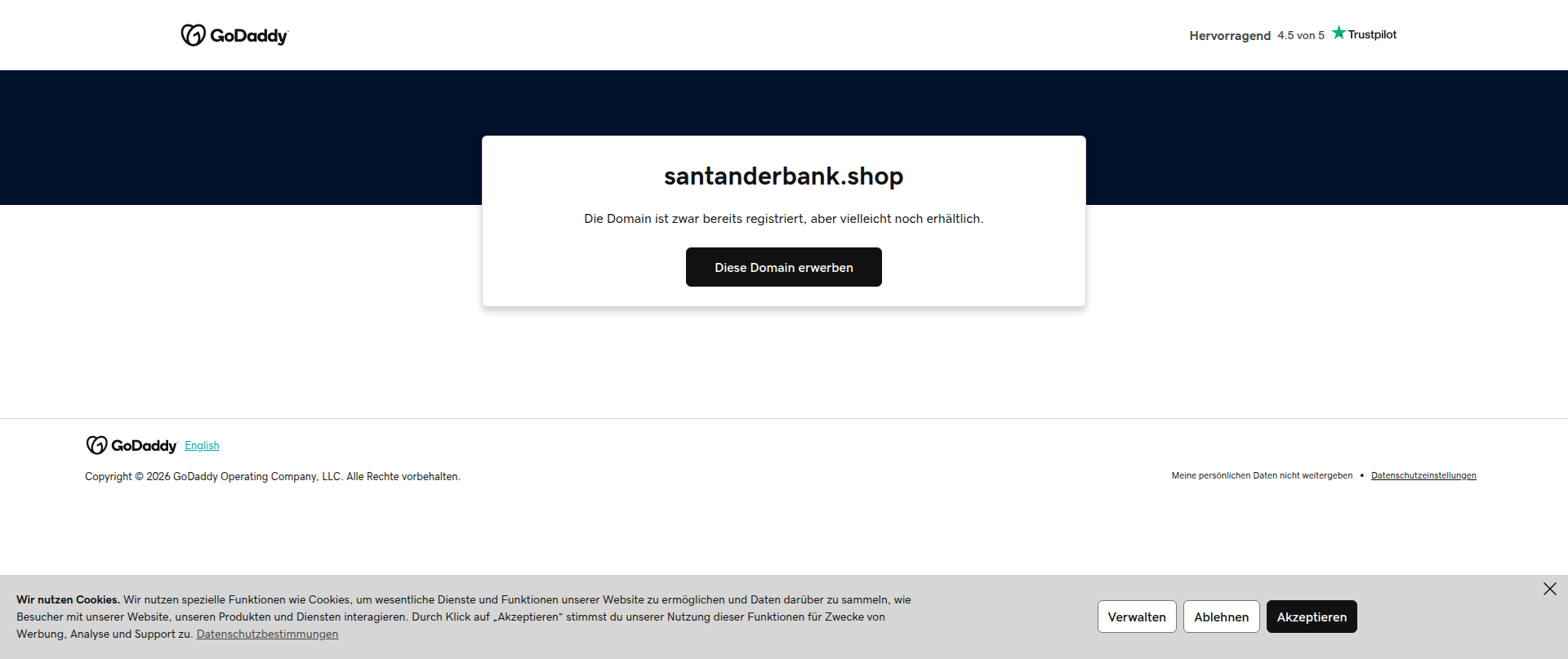 Screenshot of santanderbank.shop