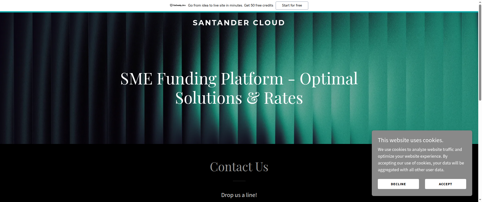 Screenshot of santandercloud.com