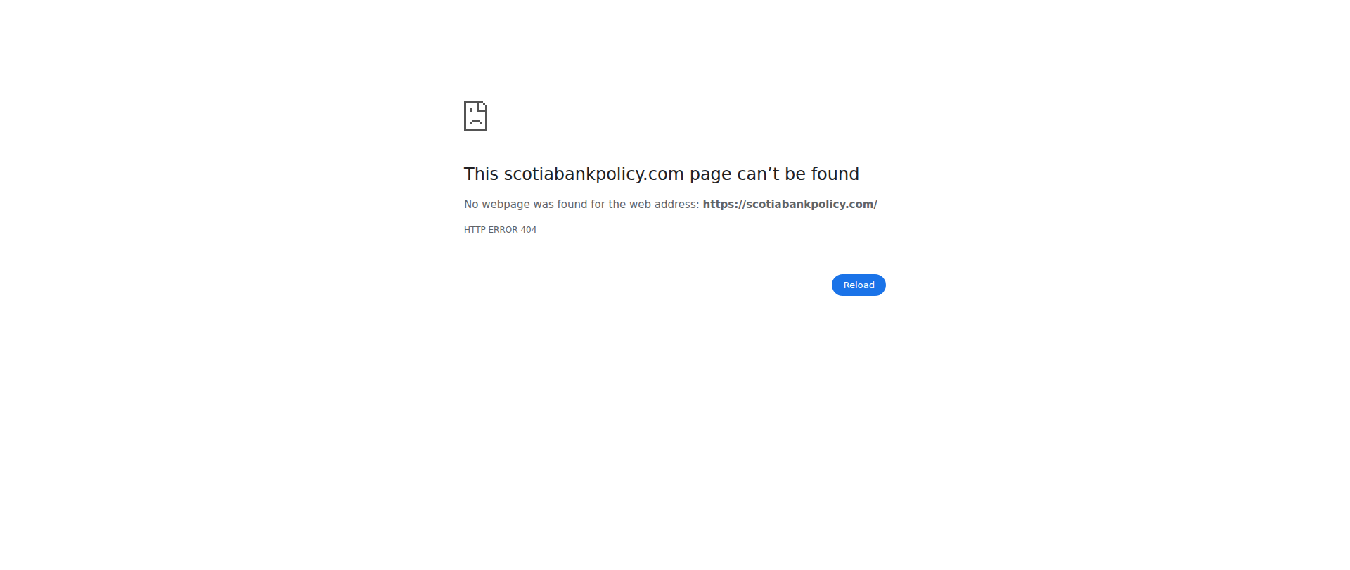 Screenshot of scotiabankpolicy.com