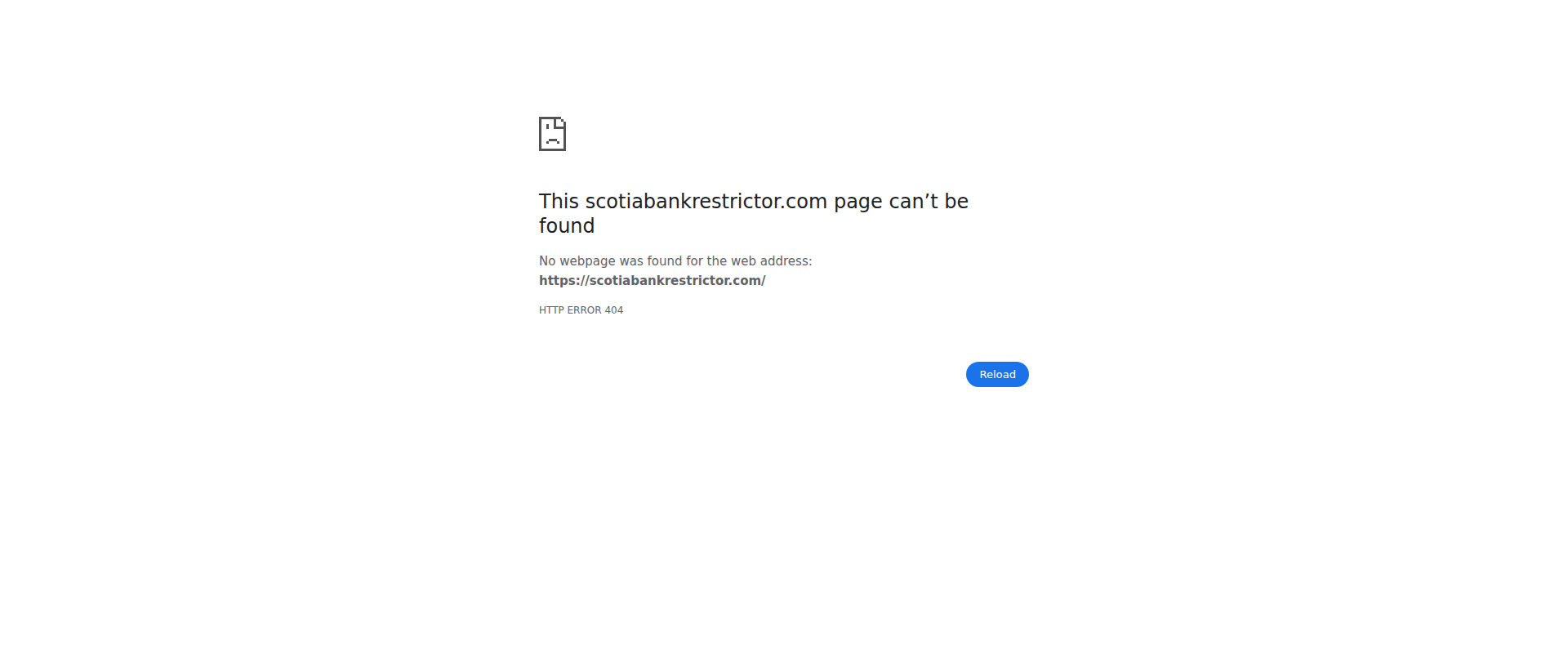 Screenshot of scotiabankrestrictor.com