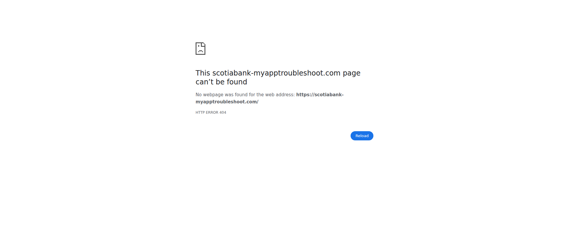 Screenshot of scotiabank-myapptroubleshoot.com