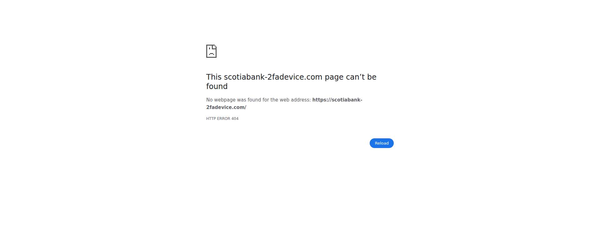 Screenshot of scotiabank-2fadevice.com