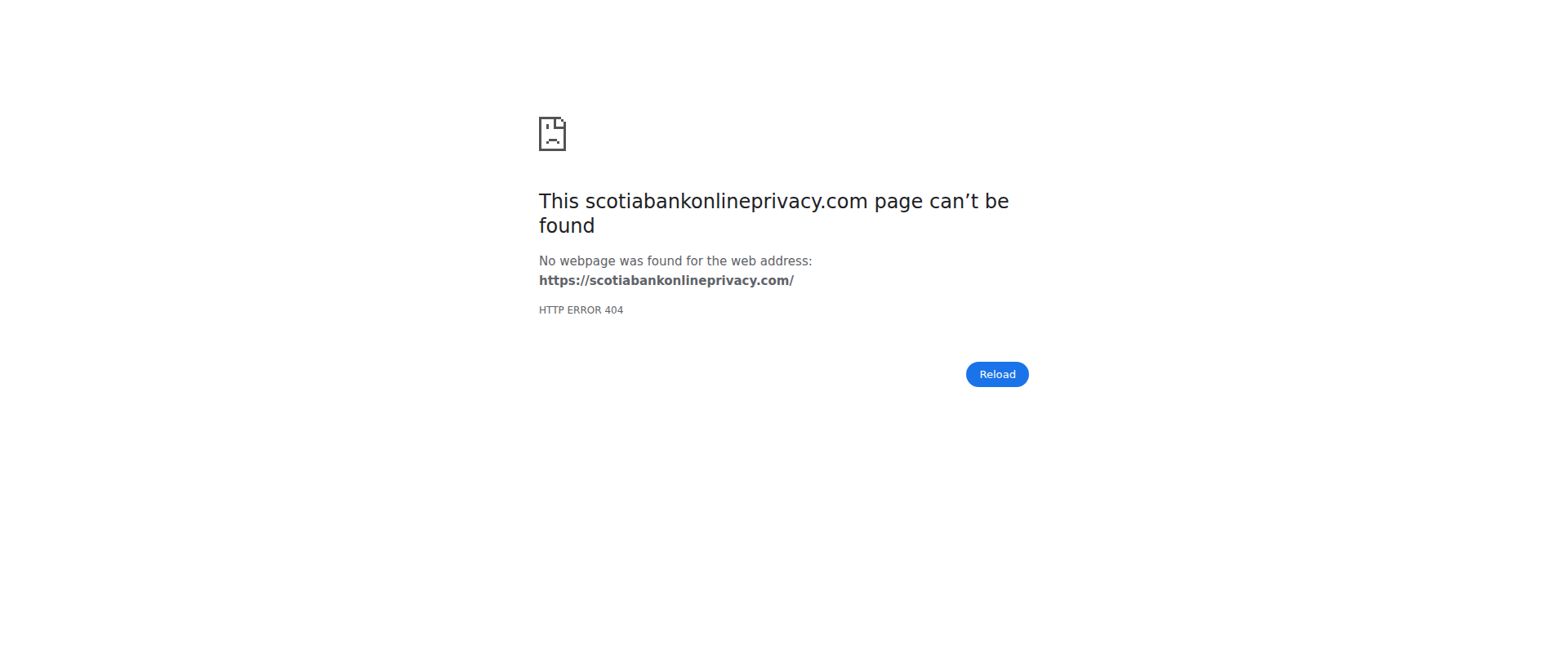 Screenshot of scotiabankonlineprivacy.com