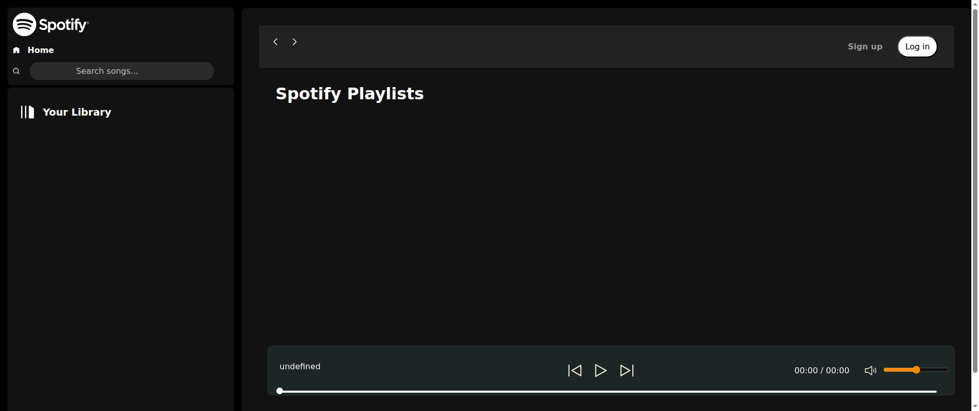 Screenshot of spotify-99.netlify.app