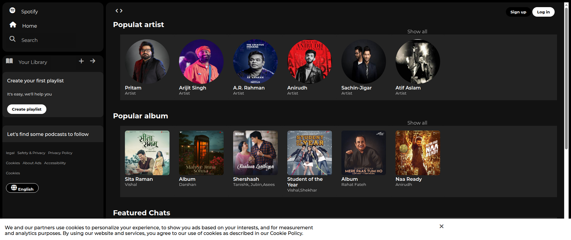 Screenshot of spotify-4mx.pages.dev