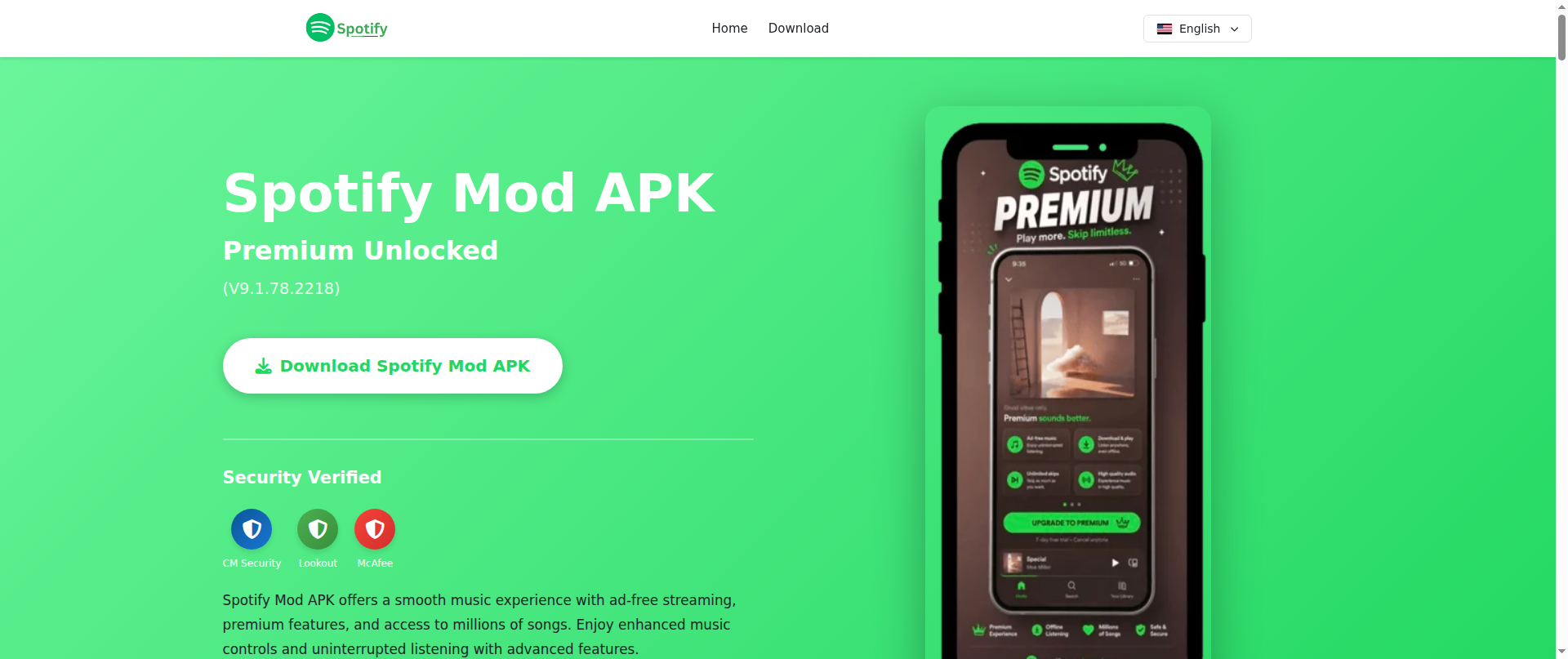 Screenshot of spotifypremiumapk.pk