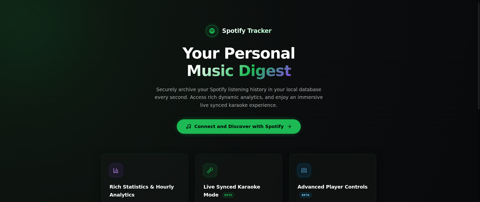 Screenshot of spotifytrack.com