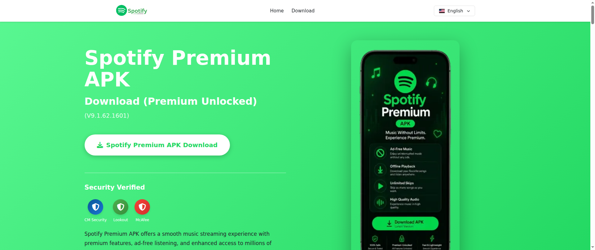 Screenshot of spotifypremiumz.net