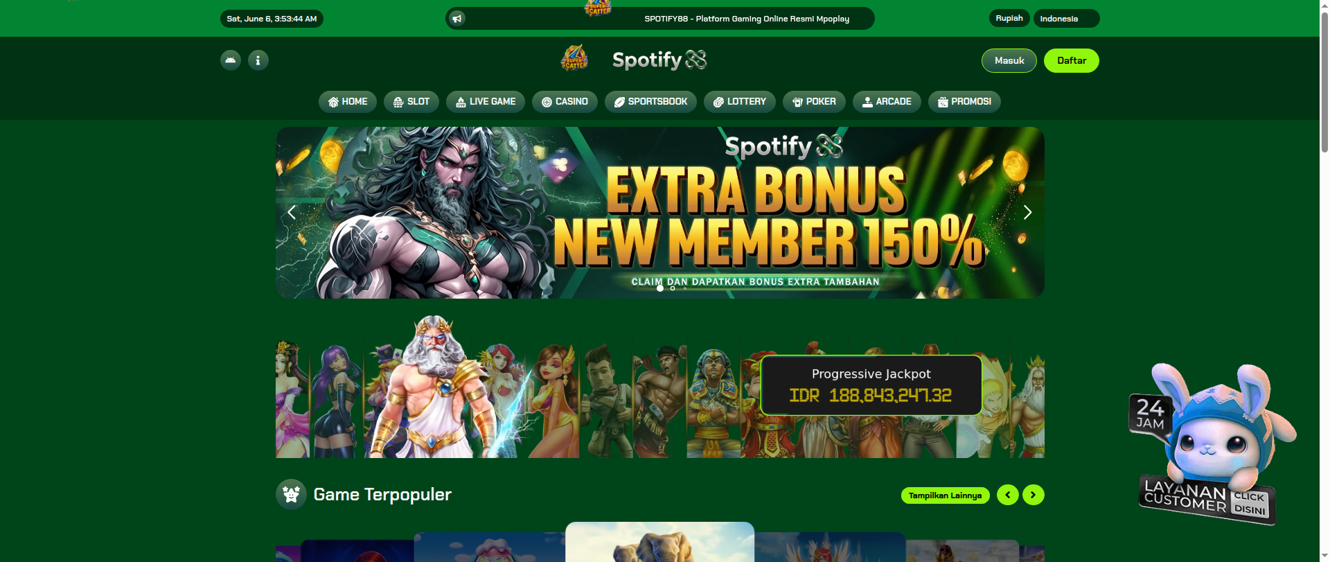 Screenshot of spotify88.shop