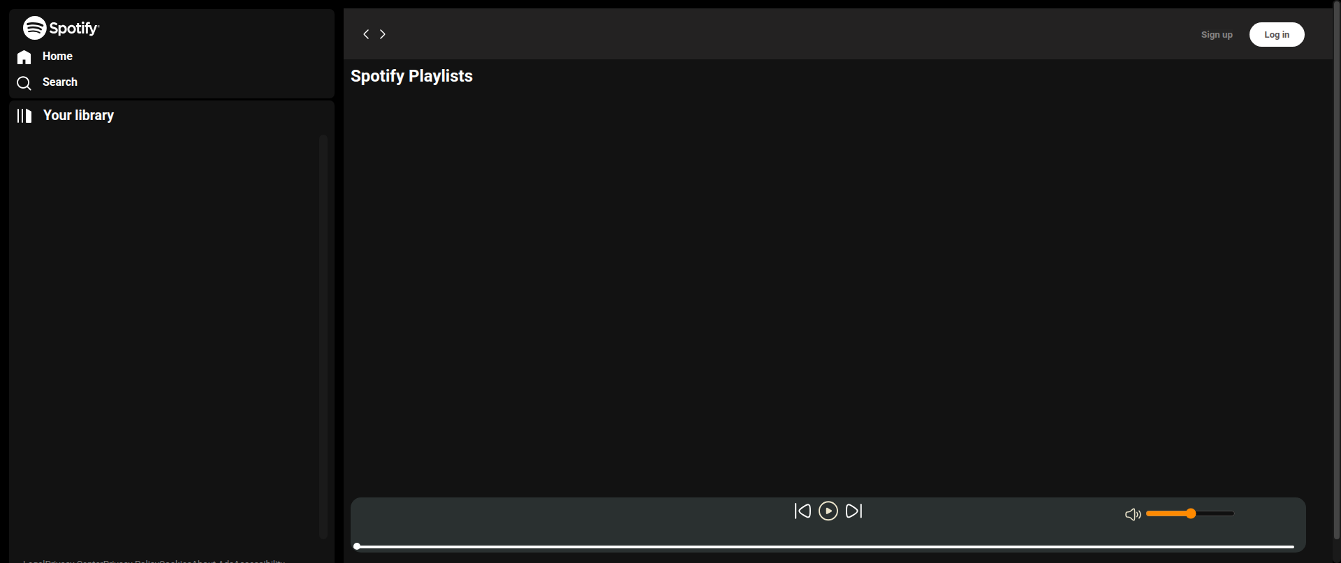 Screenshot of spotify25.netlify.app
