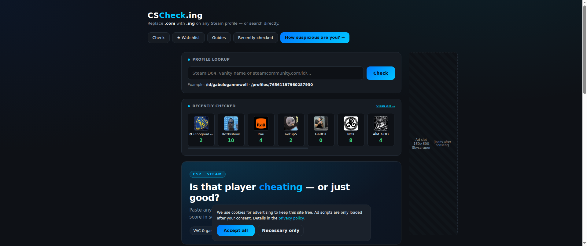 Screenshot of steamcommunity.ing
