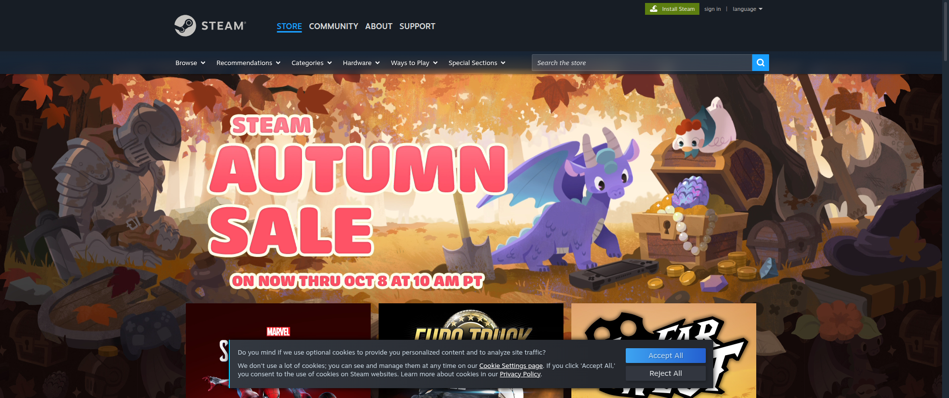 Screenshot of steampowered.dev