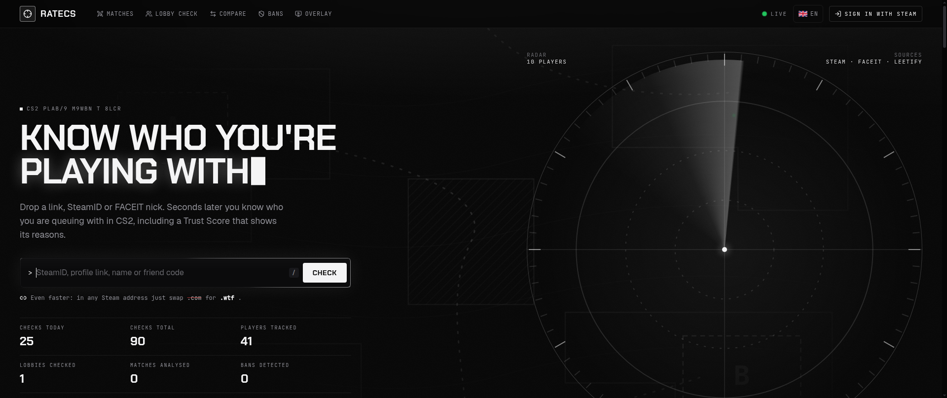 Screenshot of steamcommunity.wtf